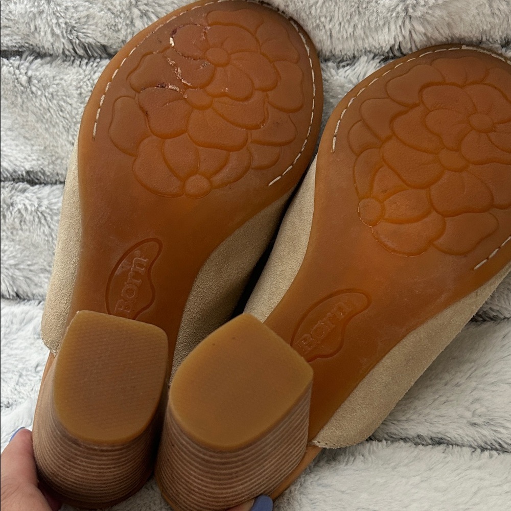 Born Beige Suede Women's Mules - Picture 4 of 4